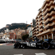 A photo of a black Rokit Venture race car in Monaco.